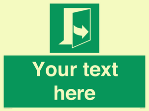 Custom sign safe condition door opens pulling left hand side